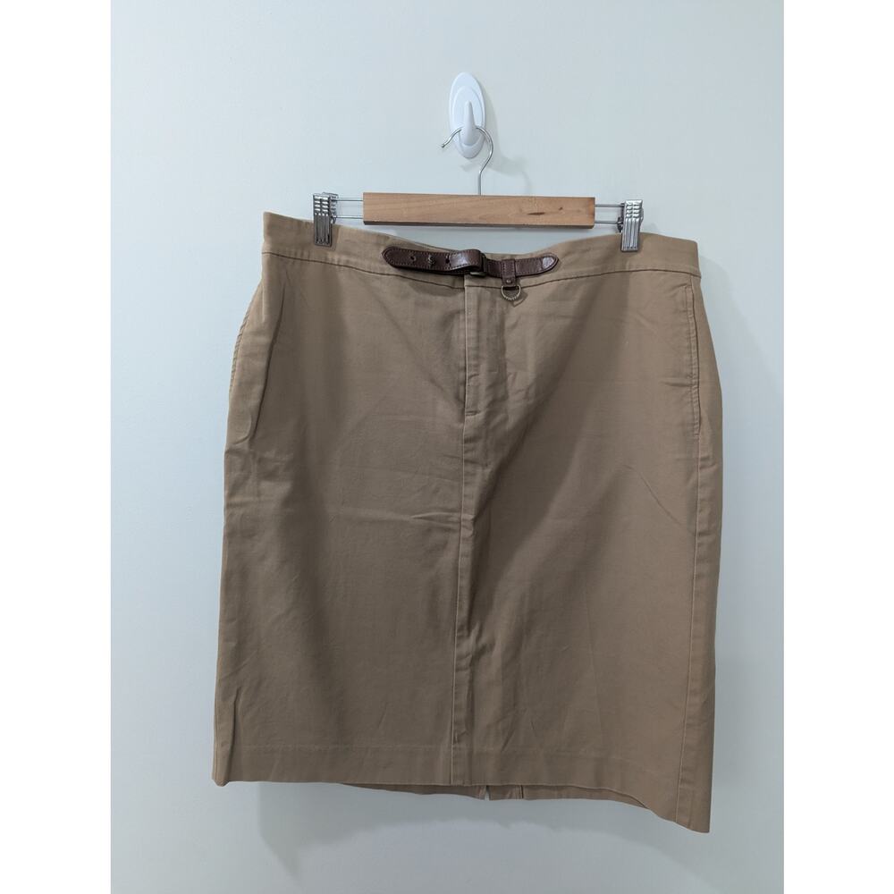Lauren Ralph Lauren Equestrian Khaki Pencil Skirt